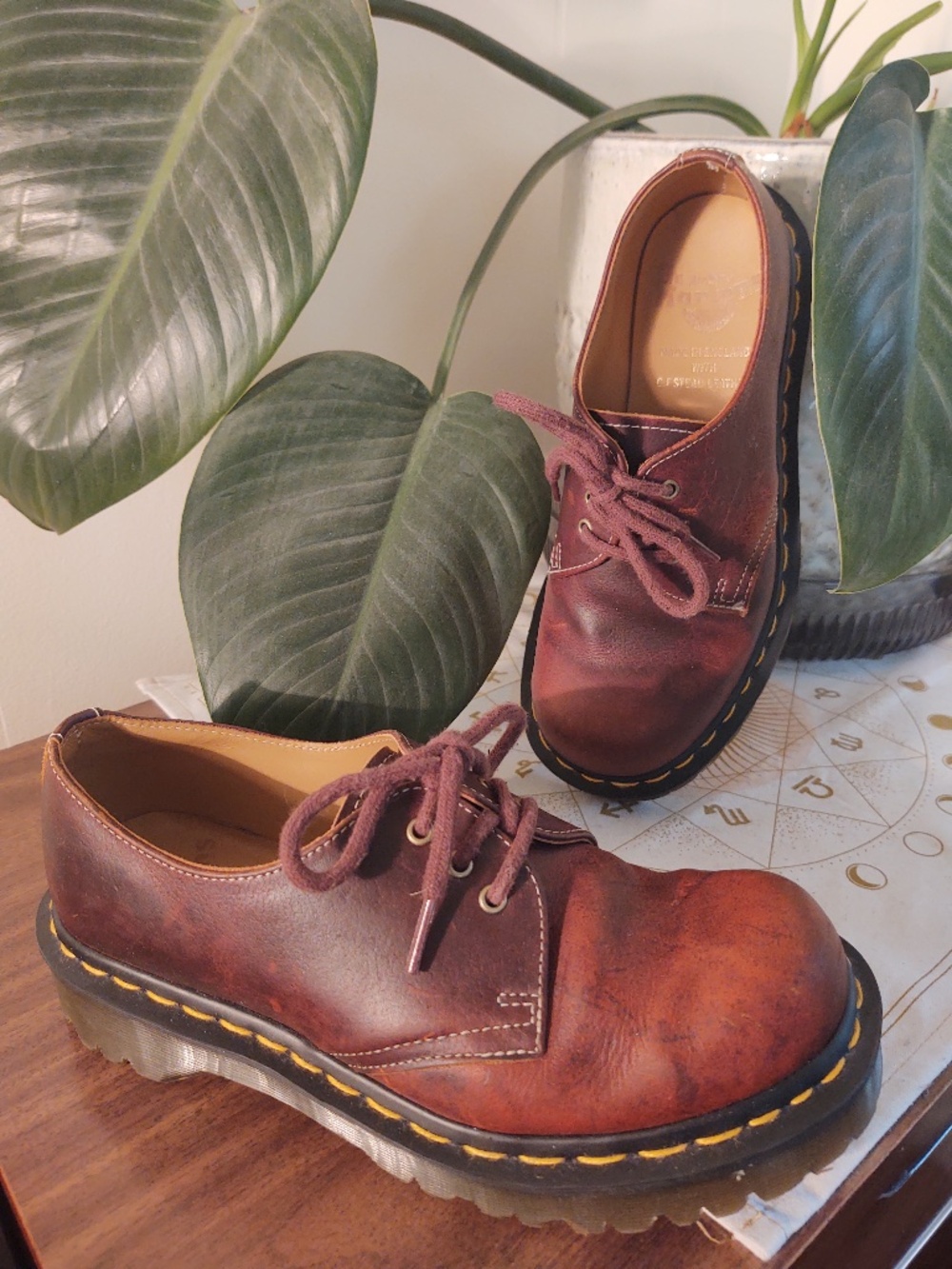 EUC VTG Dr. Martens 1461 Heritage Leather Oxford Shoes Sz US6 England Leather